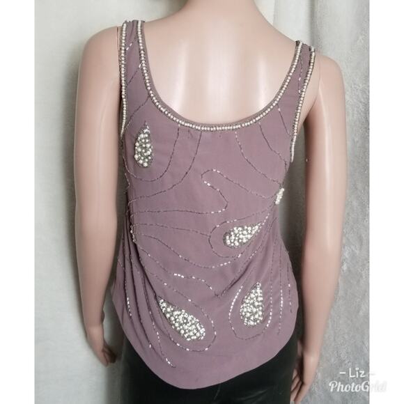 Bar III | Mauve Beaded Tank Top - Picture 4 of 7